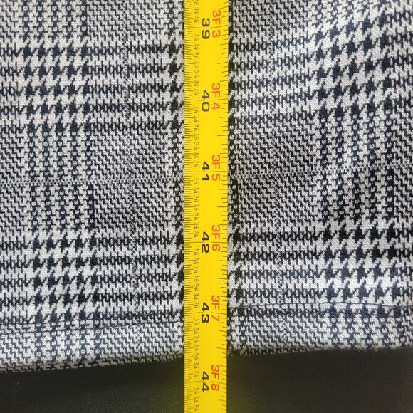 Popular Basics Gray Plaid Bodycon Short-Sleeve Dress M Gingham-Inspired School - Picture 8 of 8